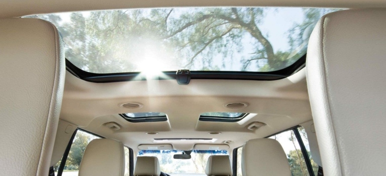 2019 Ford Flex with a Multipanel Vista Roof and a tan interior