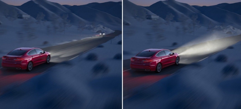 2019 Ford Fusion with high beam control