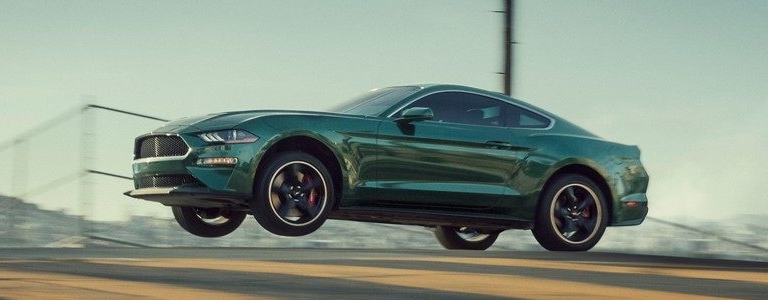 2019 Ford Mustang BULLITT green side view