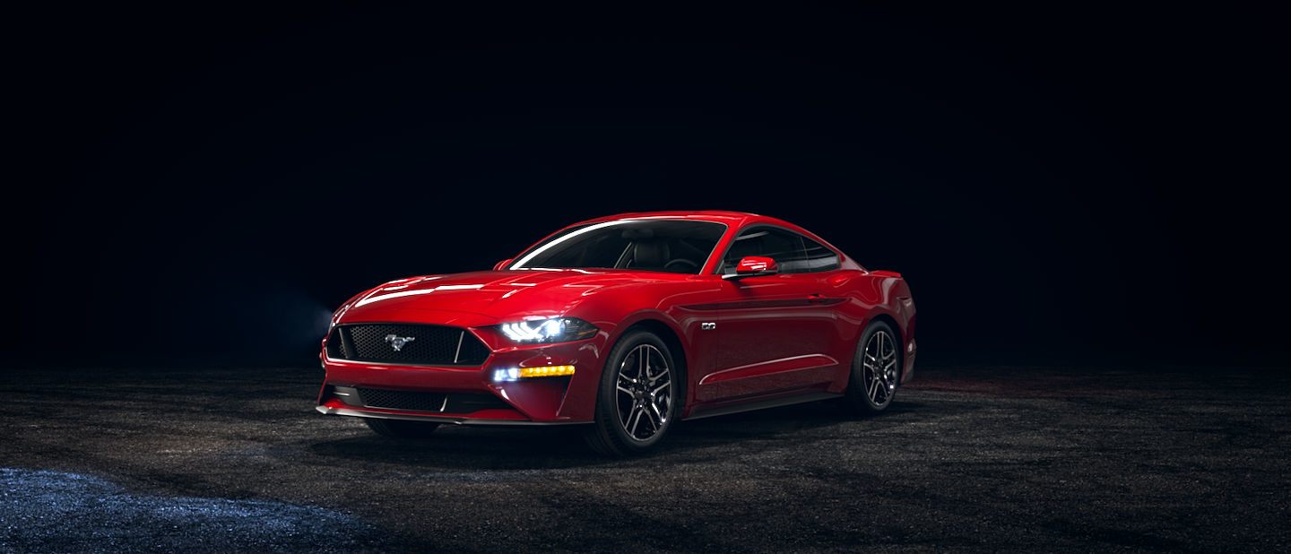 2019 Ford Mustang Race Red side view