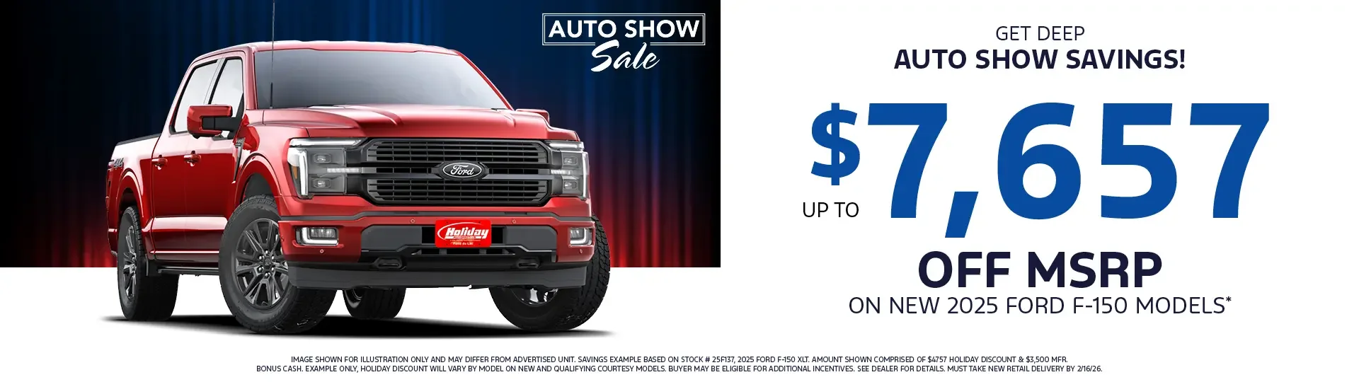 Get Deep Auto Show Savings up to $7,657 off of MSRP