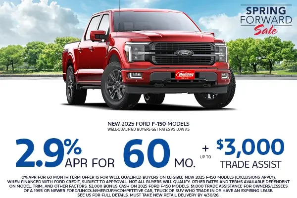 Rates as low as 2.9% APR for 60mo