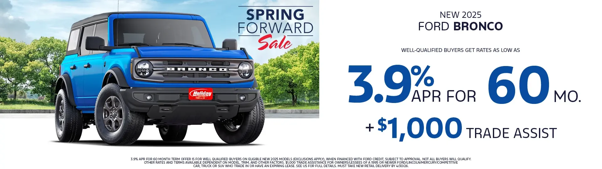 Well-qualified buyers get rates from 3.9% APR for 60mo