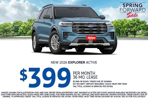 Lease a new 2026 Ford Explorer from $399/mo 36mo