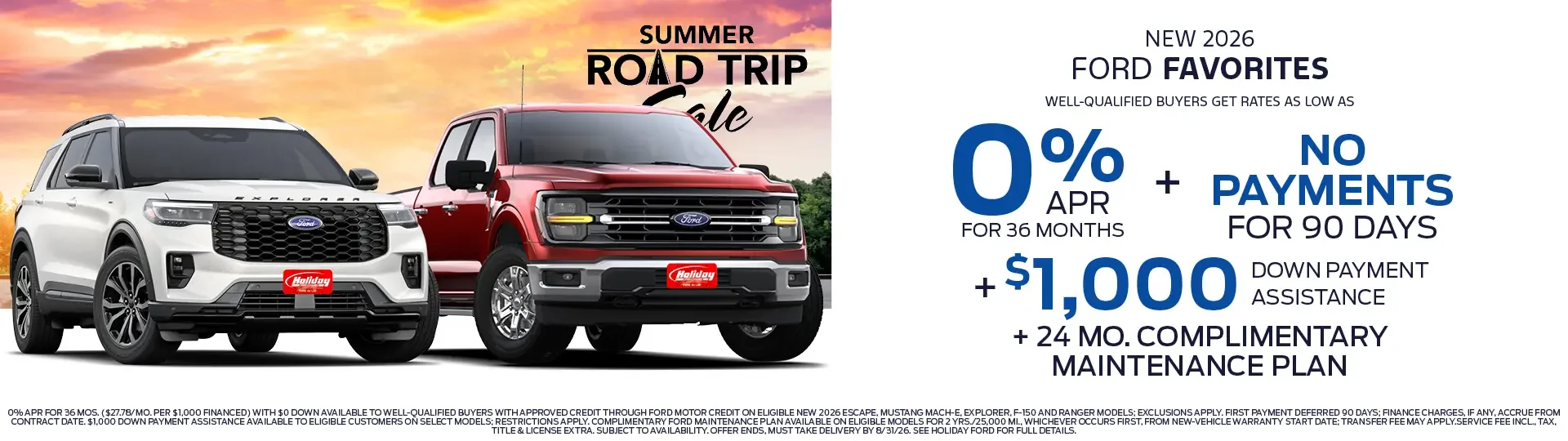 Finance a New Ford Favorite as low as 0% APR for 36mo