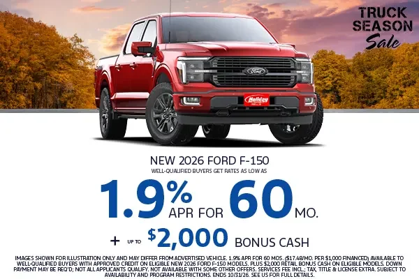 Finance a New Ford Favorite as low as 1.9% APR for 60mo