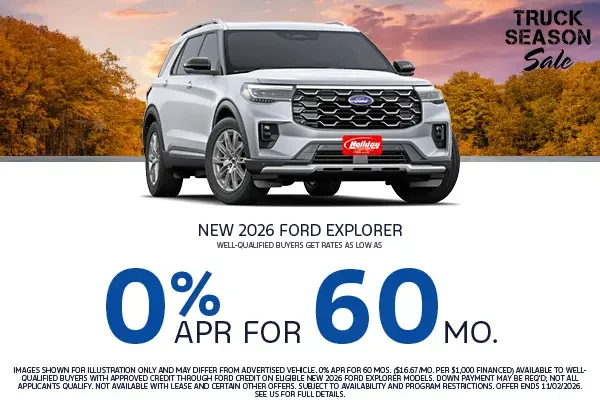 Lease a new 2026 Ford Explorer from $469/mo 36mo