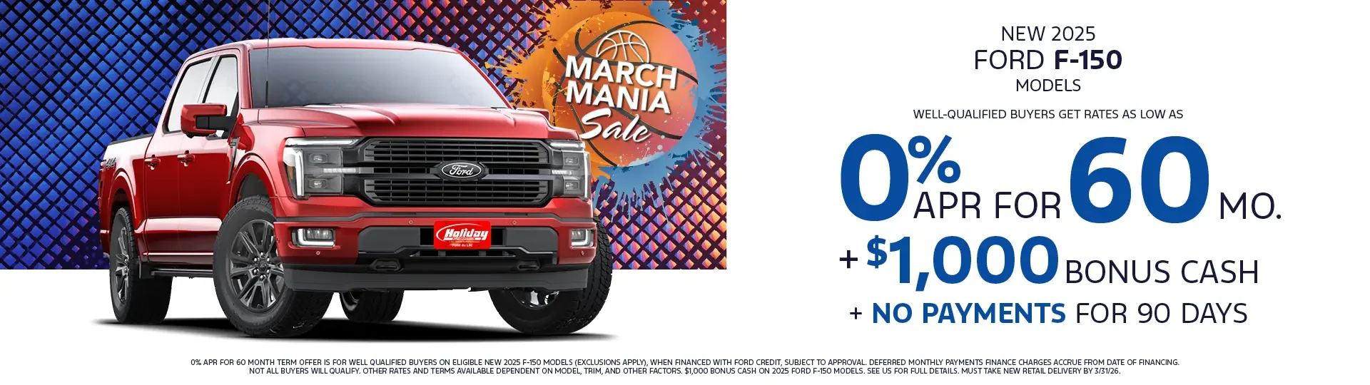 Rates as low as 0% APR for 60mo