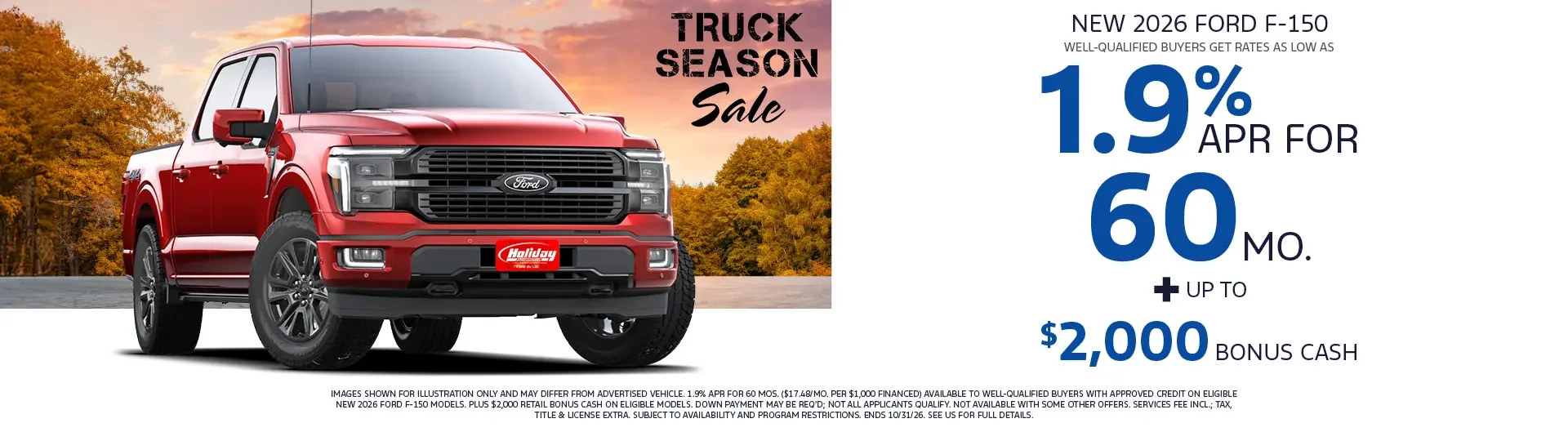 Finance a New Ford Favorite as low as 1.9% APR for 60mo